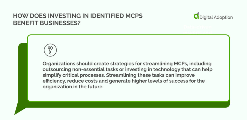 How does investing in identified MCPs benefit businesses_