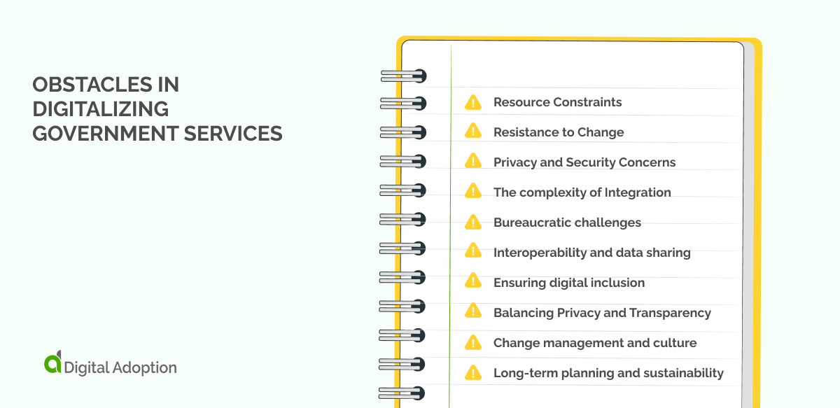 Obstacles in Digitalizing Government Services